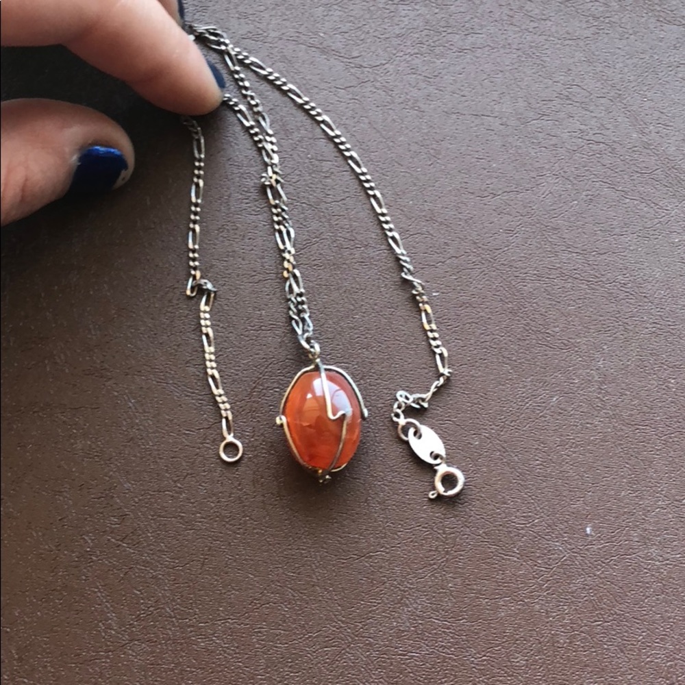 💯Vintage Real crystal sterling stone ⭐️ - Picture 2 of 8